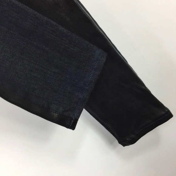 Rag & Bone Hyde Lamb Leather Skinny Jean Combo Essex Wash Denim NWOT - Picture 7 of 9